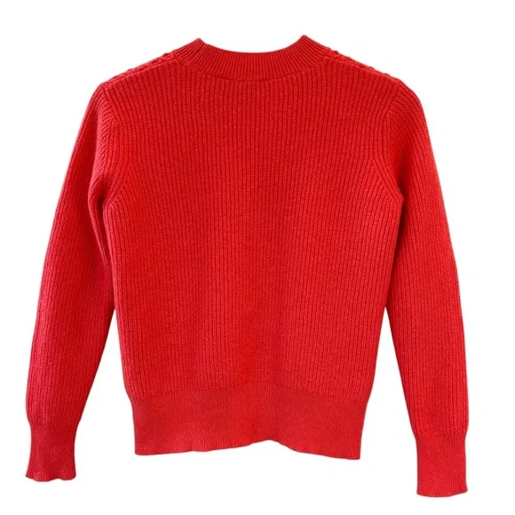 Ted Baker London Austenn Alpaca Wool Cable Knit Sweater Coral Red Top 1 XS-S - Picture 14 of 16